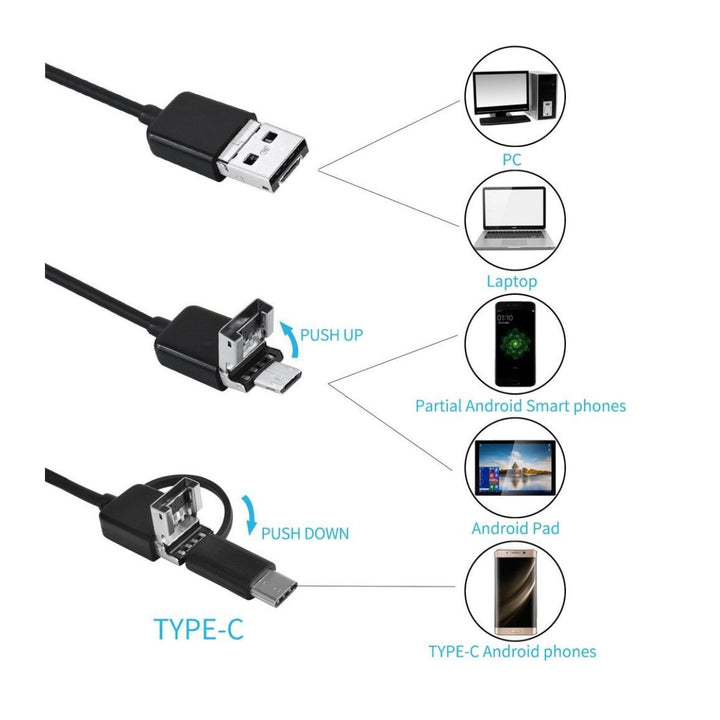 Endoscopio Camara Micro Usb Tipo C 5mtr